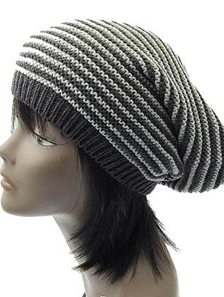 HAT AND CAP   KNITTED  DAH3306GRY - Scarvesnthangs
 - 3