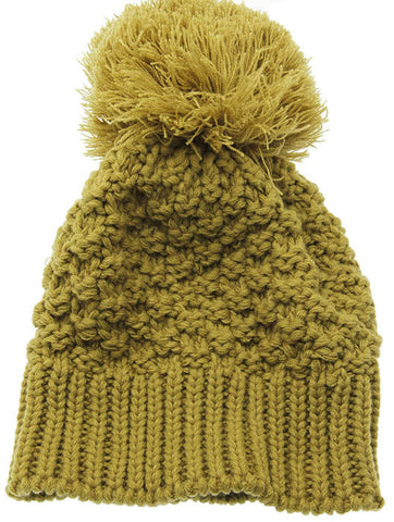 HAT AND CAP   LARGE POM POM  DAH4087BRO - Scarvesnthangs
 - 2