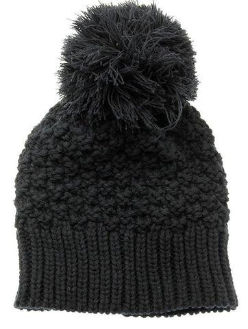 HAT AND CAP   LARGE POM POM  DAH4087NVY - Scarvesnthangs
 - 2