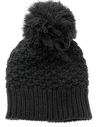 HAT AND CAP   LARGE POM POM  DAH4087NVY