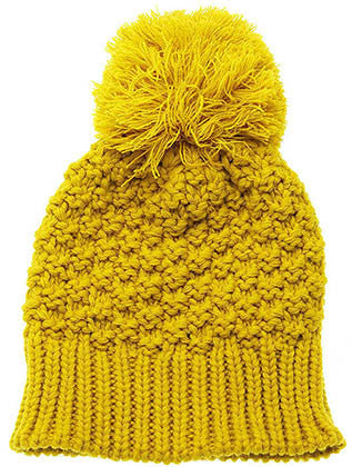 HAT AND CAP   LARGE POM POM  DAH4087YEW