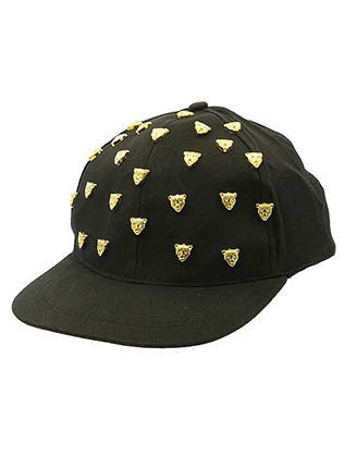 HAT AND CAP   METAL FELINE STUD  DAH4250BLK