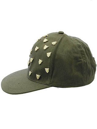 HAT AND CAP   METAL FELINE STUD  DAH4250GRY - Scarvesnthangs
 - 3