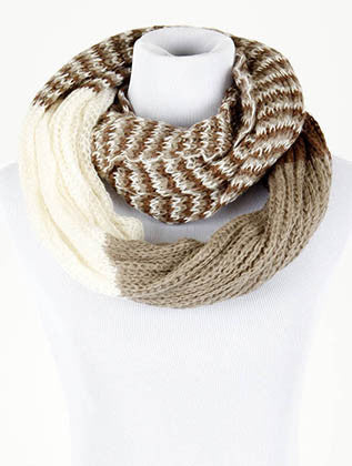 SCARF   KNITTED  DAH5028BRO - Scarvesnthangs
 - 1