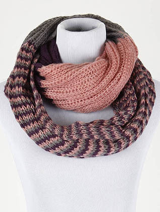 SCARF   KNITTED  DAH5028PNK - Scarvesnthangs
 - 1