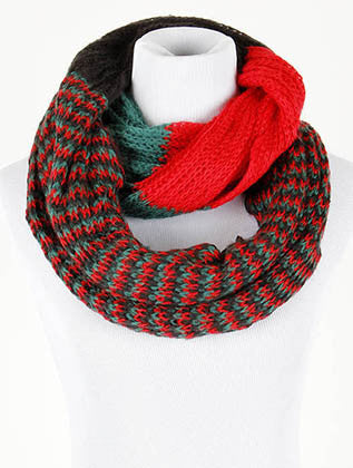 SCARF   KNITTED  DAH5028RED