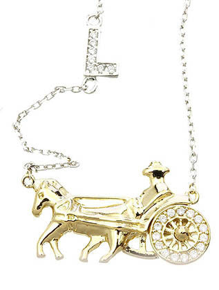 NECKLACE  DDN1467GDCLR - Scarvesnthangs
 - 3