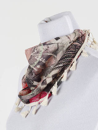 SCARF   FLORAL PRINT  DGF0064MLT - Scarvesnthangs
 - 3