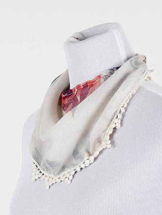 SCARF   FLORAL PRINT  DGF0071MLT - Scarvesnthangs
 - 3