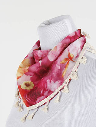 SCARF   FLORAL PRINT  DGF0072MLT - Scarvesnthangs
 - 3