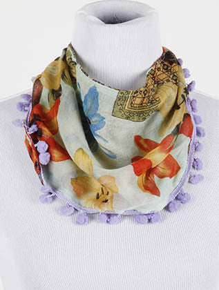 SCARF   FLORAL PRINT  DGF0078MLT