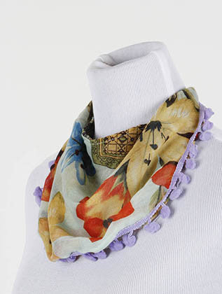 SCARF   FLORAL PRINT  DGF0078MLT - Scarvesnthangs
 - 3