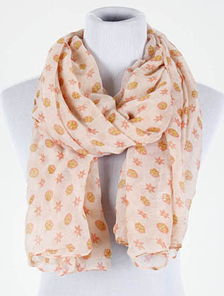 SCARF   FLOWER  DLF300050PNK