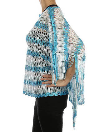 SCARF   CHEVRON PATTERN  HAF182018IBLU - Scarvesnthangs
 - 3
