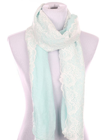 SCARF   LACE TRIM  HAF196006R2MIN - Scarvesnthangs
 - 2
