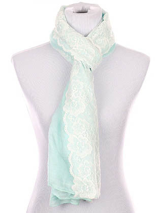 SCARF   LACE TRIM  HAF196006R2MIN - Scarvesnthangs
 - 3