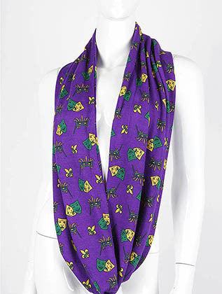 SCARF   MARDI GRAS  HAF230006MGPUR - Scarvesnthangs
 - 3