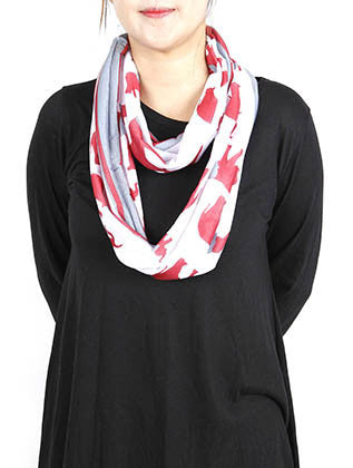 SCARF   WOVEN  HAF232002LWHT - Scarvesnthangs
 - 1