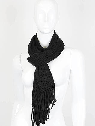 SCARF   KNITTED  HAF253103BLK - Scarvesnthangs
 - 3