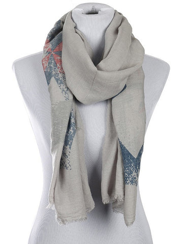 SCARF   STARBURST PRINT  HAF272003G4GRY - Scarvesnthangs
 - 2