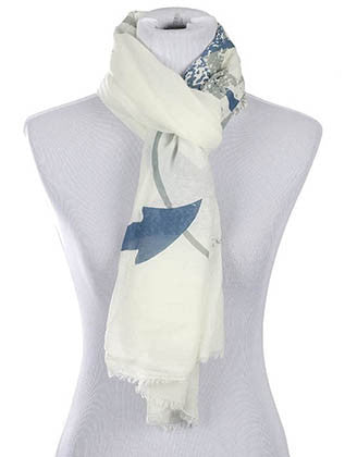 SCARF   STARBURST PRINT  HAF272003LWHT - Scarvesnthangs
 - 3
