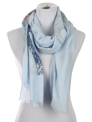 SCARF   STARBURST PRINT  HAF272003SBLU - Scarvesnthangs
 - 2