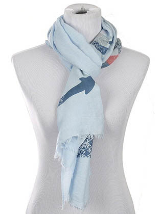 SCARF   STARBURST PRINT  HAF272003SBLU - Scarvesnthangs
 - 3