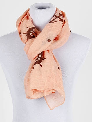 SCARF   ANCHOR PRINT  HAF275001P2ORG - Scarvesnthangs
 - 3
