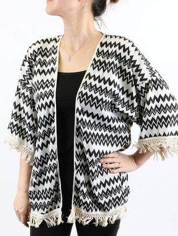 SCARF   ZIGZAG PRINT  HAF291001GBKW - Scarvesnthangs
 - 2