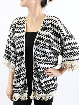 SCARF   ZIGZAG PRINT  HAF291001GBKW - Scarvesnthangs
 - 1