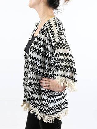 SCARF   ZIGZAG PRINT  HAF291001GBKW - Scarvesnthangs
 - 3