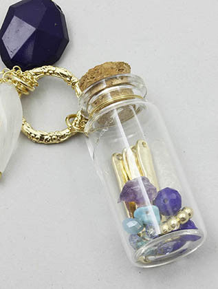 NECKLACE  HAS259123GDBLU - Scarvesnthangs
 - 3