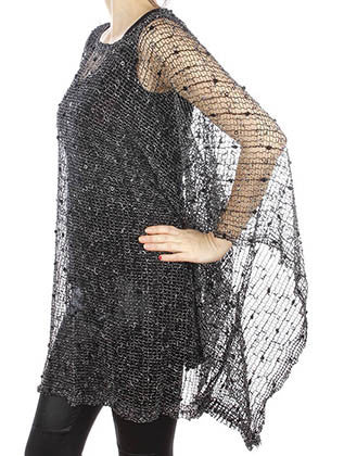 SCARF   SLEEVED  HAZ231003GBLK - Scarvesnthangs
 - 3