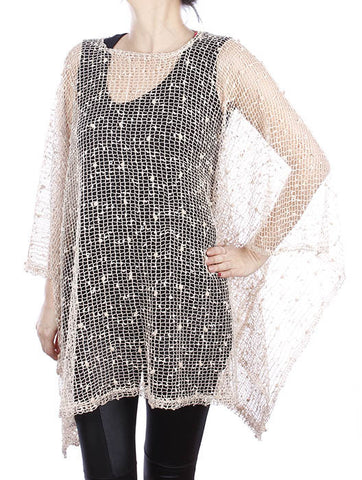 SCARF   SLEEVED  HAZ231003LBBEG - Scarvesnthangs
 - 2