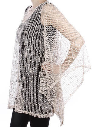 SCARF   SLEEVED  HAZ231003LBBEG - Scarvesnthangs
 - 3