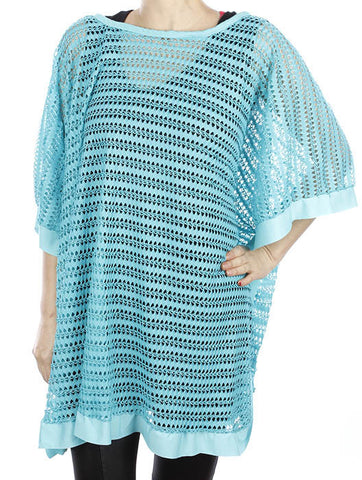 SCARF   SLEEVED  HAZ231005TBLU - Scarvesnthangs
 - 2