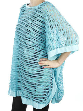 SCARF   SLEEVED  HAZ231005TBLU - Scarvesnthangs
 - 3