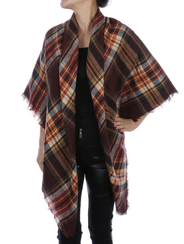 SCARF   KNITTED FLANNEL  JTF1021BRO - Scarvesnthangs
 - 2