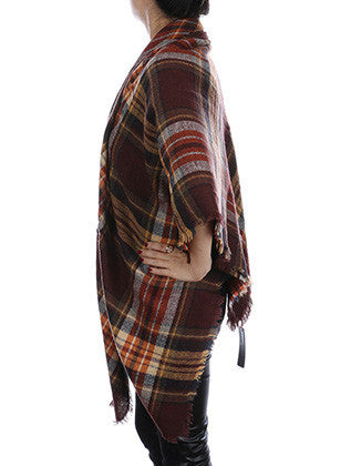 SCARF   KNITTED FLANNEL  JTF1021BRO - Scarvesnthangs
 - 3
