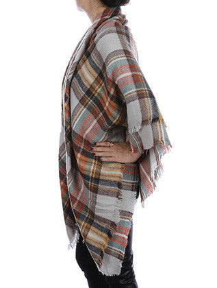 SCARF   KNITTED FLANNEL  JTF1021GRY - Scarvesnthangs
 - 3