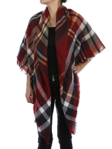 SCARF   KNITTED FLANNEL  JTF1021RED - Scarvesnthangs
 - 2
