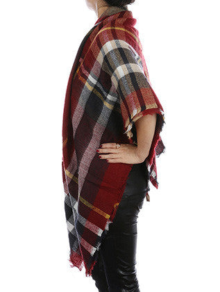 SCARF   KNITTED FLANNEL  JTF1021RED - Scarvesnthangs
 - 3