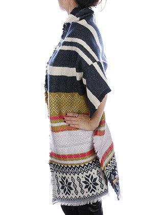 SCARF   SNOWFLAKE PRINT  JTF1025NVY - Scarvesnthangs
 - 3
