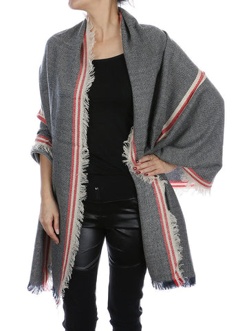 SCARF   FRINGE  JTF1028BEG - Scarvesnthangs
 - 2