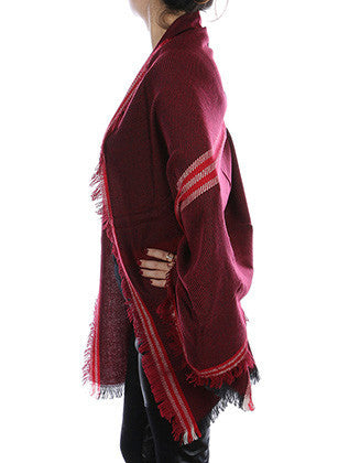 SCARF   FRINGE  JTF1028BUR - Scarvesnthangs
 - 3