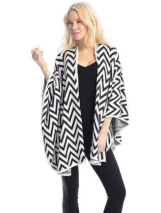 SCARF   CHEVRON PATTERN  JTF99066BKW - Scarvesnthangs
 - 3