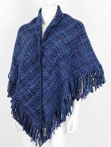 SCARF   TRIANGULAR SHAWL  JTF99073NVY - Scarvesnthangs
 - 2