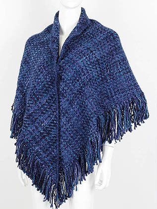SCARF   TRIANGULAR SHAWL  JTF99073NVY - Scarvesnthangs
 - 1