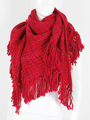 SCARF   TRIANGULAR SHAWL  JTF99073RED - Scarvesnthangs
 - 3