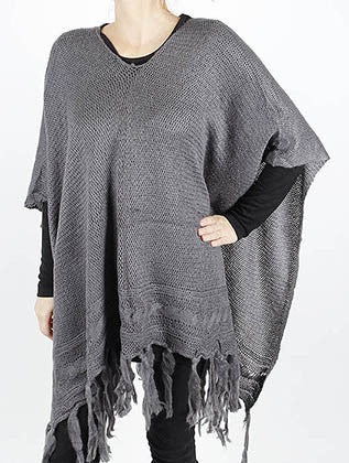 SCARF   KNITTED  JTF99074GRY - Scarvesnthangs
 - 1